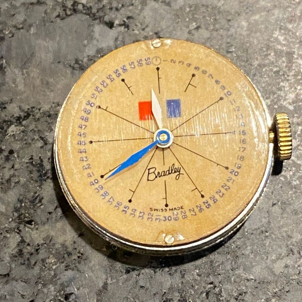Vintage Bradley France Flag Logo Mechanical Watch Swiss Made Not Working